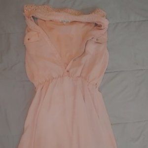 Women's peach button up dress